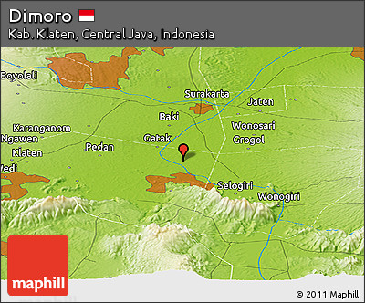 Physical Panoramic Map of Dimoro