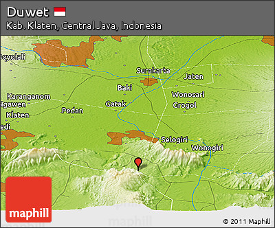 Physical Panoramic Map of Duwet