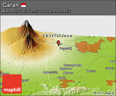 Physical Panoramic Map of Garan