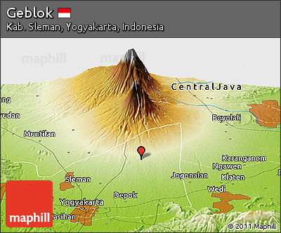 Physical Panoramic Map of Geblok