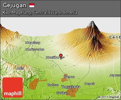 Physical Panoramic Map of Gejugan