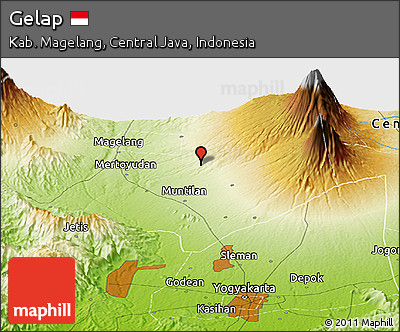 Physical Panoramic Map of Gelap