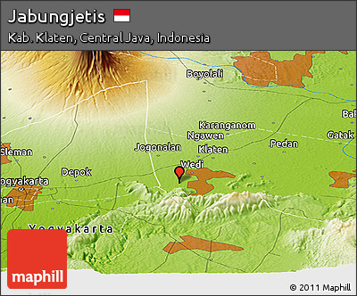 Physical Panoramic Map of Jabungjetis