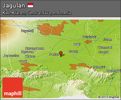 Physical Panoramic Map of Jagulan