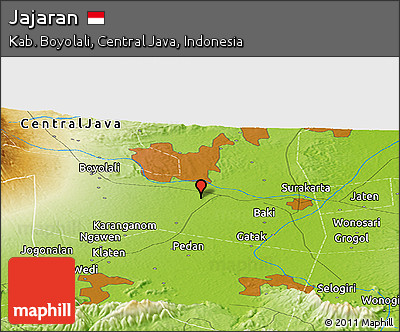 Physical Panoramic Map of Jajaran