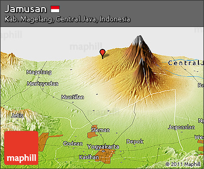 Physical Panoramic Map of Jamusan
