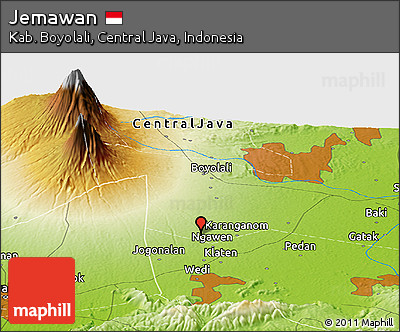 Physical Panoramic Map of Jemawan
