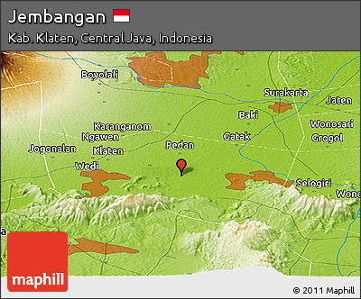 Physical Panoramic Map of Jembangan
