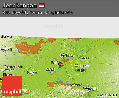 Physical Panoramic Map of Jengkangan