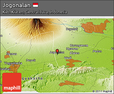 Physical Panoramic Map of Jogonalan