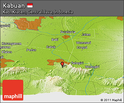 Physical Panoramic Map of Kabuan