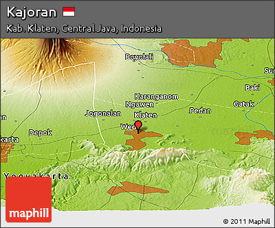 Physical Panoramic Map of Kajoran