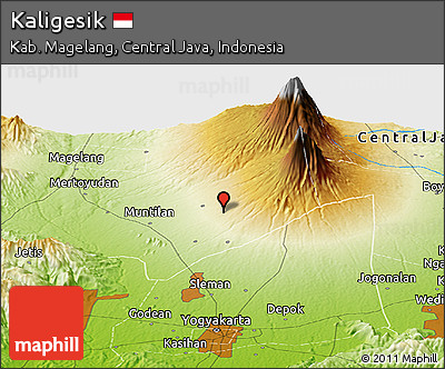Physical Panoramic Map of Kaligesik