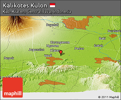 Physical Panoramic Map of Kalikotes Kulon