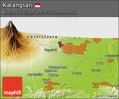 Physical Panoramic Map of Katangsari