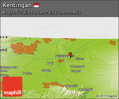 Physical Panoramic Map of Kentingan
