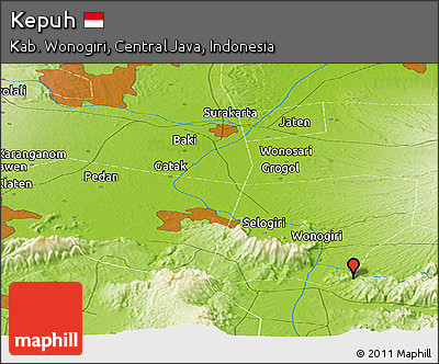 Physical Panoramic Map of Kepuh