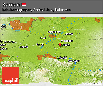 Physical Panoramic Map of Kernen