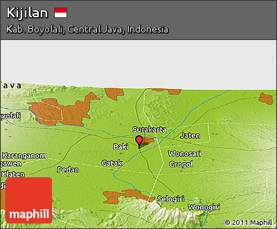 Physical Panoramic Map of Kijilan