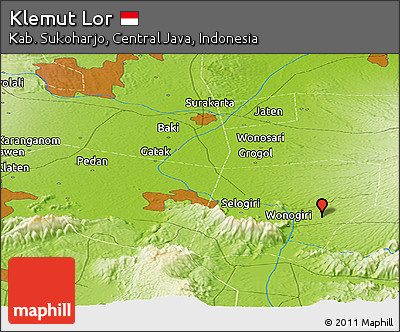 Physical Panoramic Map of Klemut Lor