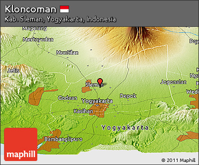 Physical Panoramic Map of Kloncoman