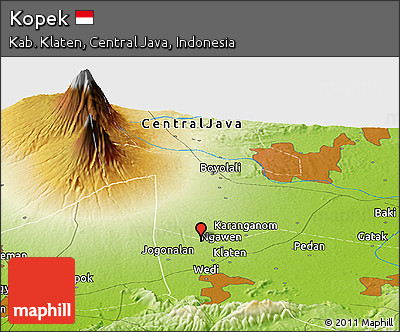 Physical Panoramic Map of Kopek