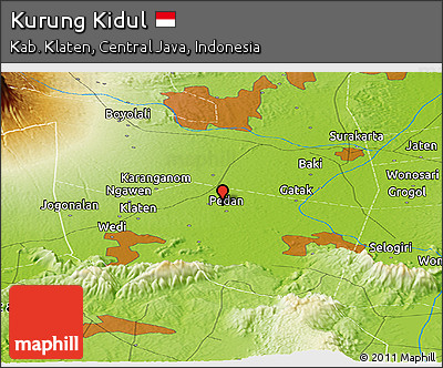Physical Panoramic Map of Kurung Kidul