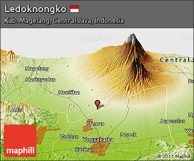 Physical Panoramic Map of Ledoknongko