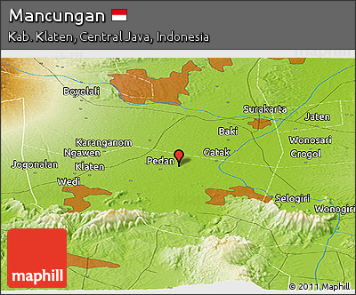 Physical Panoramic Map of Mancungan