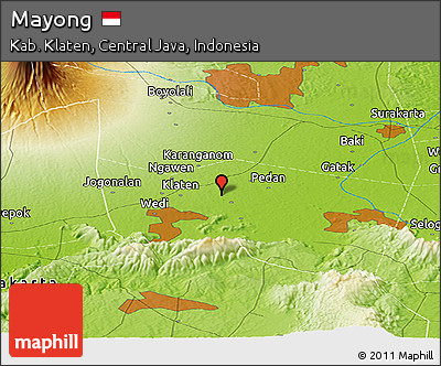 Physical Panoramic Map of Mayong