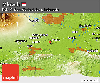 Physical Panoramic Map of Mluwih
