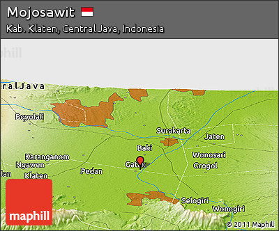 Physical Panoramic Map of Mojosawit