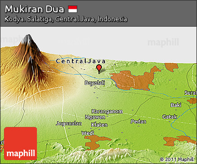 Physical Panoramic Map of Mukiran Dua