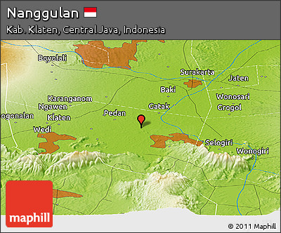 Physical Panoramic Map of Nanggulan