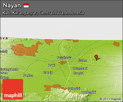 Physical Panoramic Map of Nayan