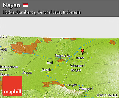 Physical Panoramic Map of Nayan