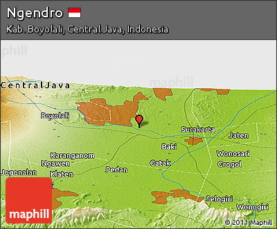 Physical Panoramic Map of Ngendro