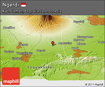 Physical Panoramic Map of Ngerdi