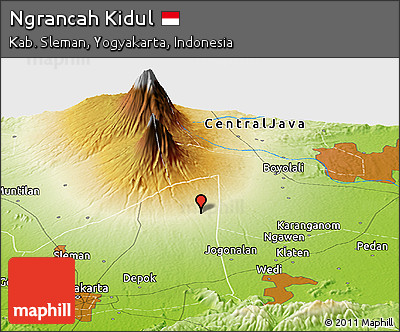 Physical Panoramic Map of Ngrancah Kidul