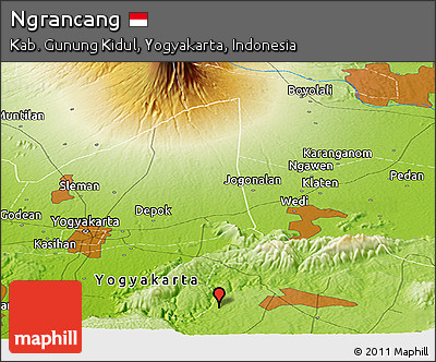Physical Panoramic Map of Ngrancang