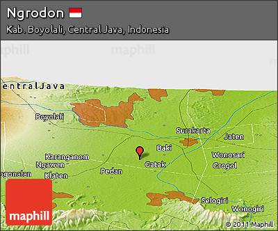 Physical Panoramic Map of Ngrodon