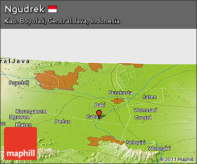 Physical Panoramic Map of Ngudrek