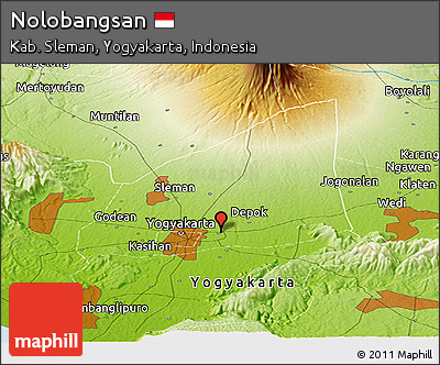 Physical Panoramic Map of Nolobangsan