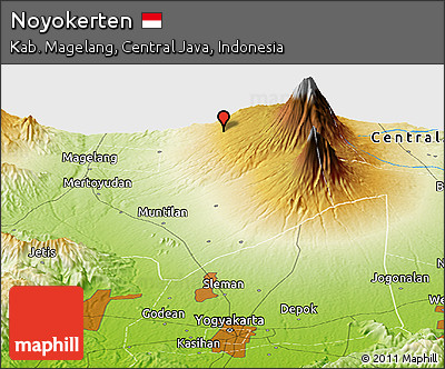 Physical Panoramic Map of Noyokerten