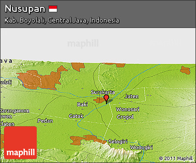 Physical Panoramic Map of Nusupan