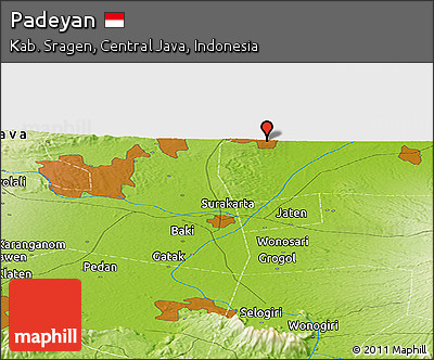 Physical Panoramic Map of Padeyan