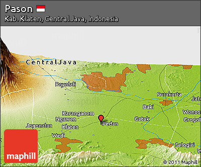 Physical Panoramic Map of Pason