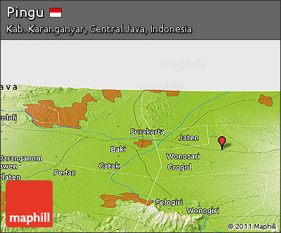 Physical Panoramic Map of Pingu