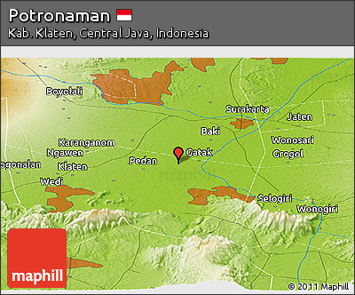 Physical Panoramic Map of Potronaman