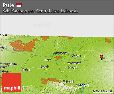 Physical Panoramic Map of Pule